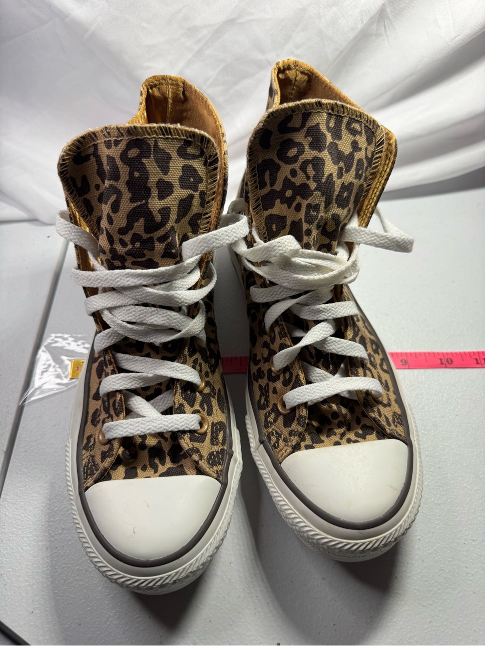 Converse Leopard Print High-Top Sneakers - Brown & Black